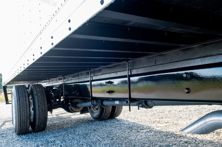 Dry Van body with storage boxes