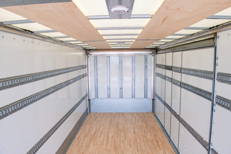 Dry Van interior with smooth wood floor