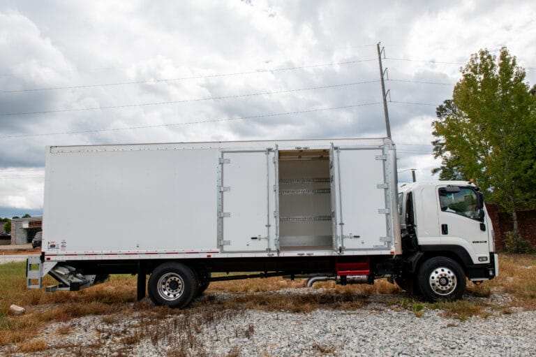 Dry Van with double side doors open