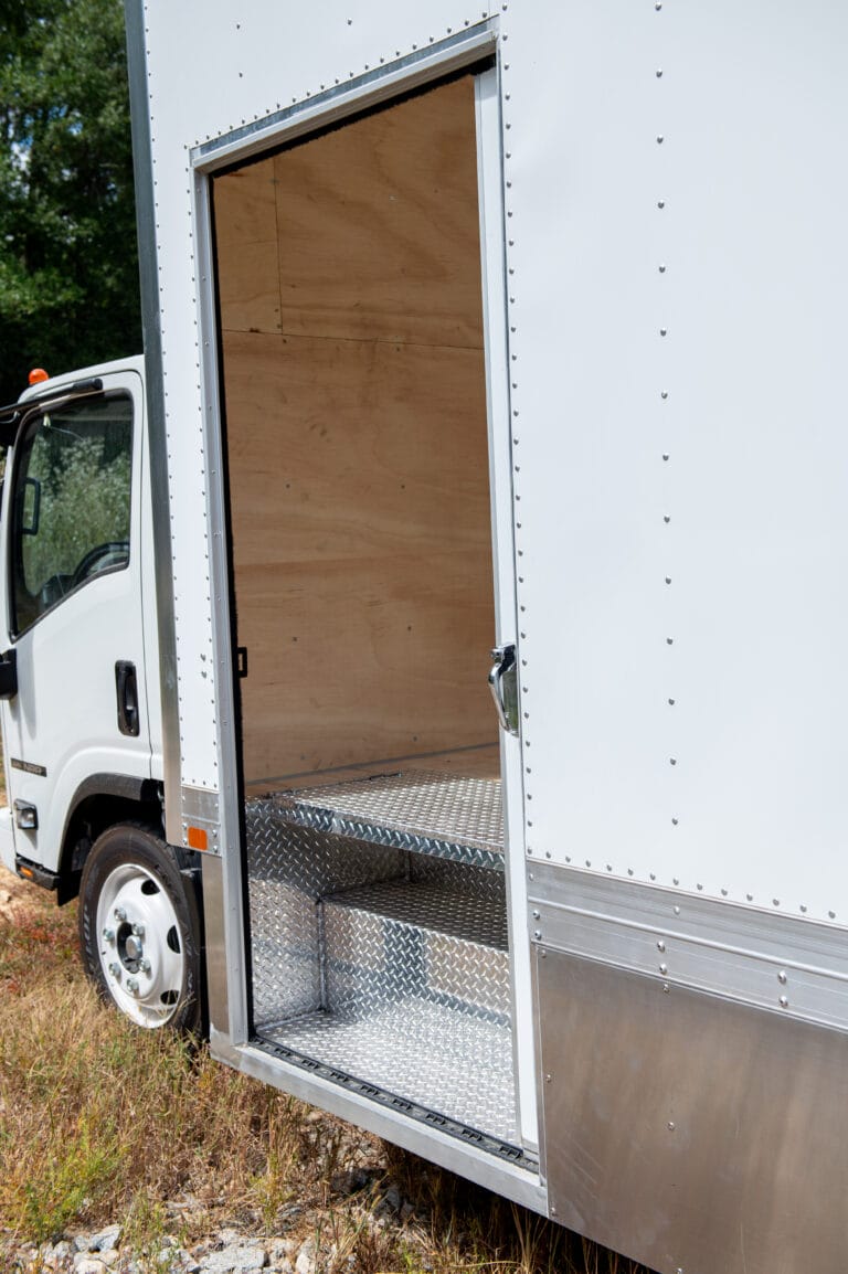 Dry Van with single side door open