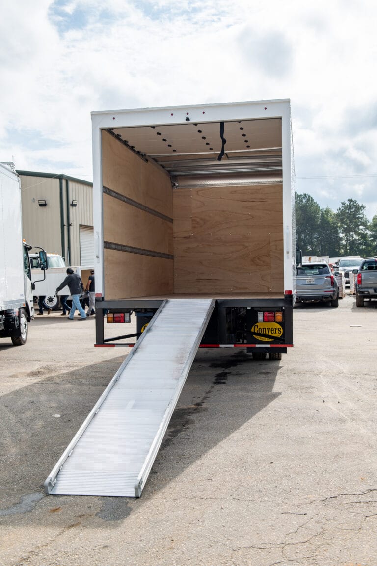 Dry Van body with loading ramp