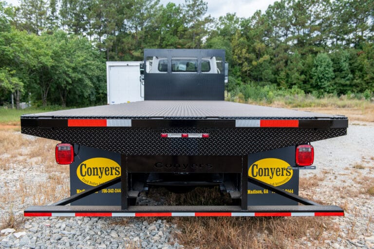 Back of flatbed truck